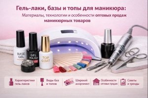 Гель-лаки для ногтей, базы и топы для маникюра: особенности продукции и специфика оптовых продаж маникюрных товаров